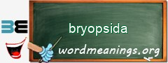 WordMeaning blackboard for bryopsida